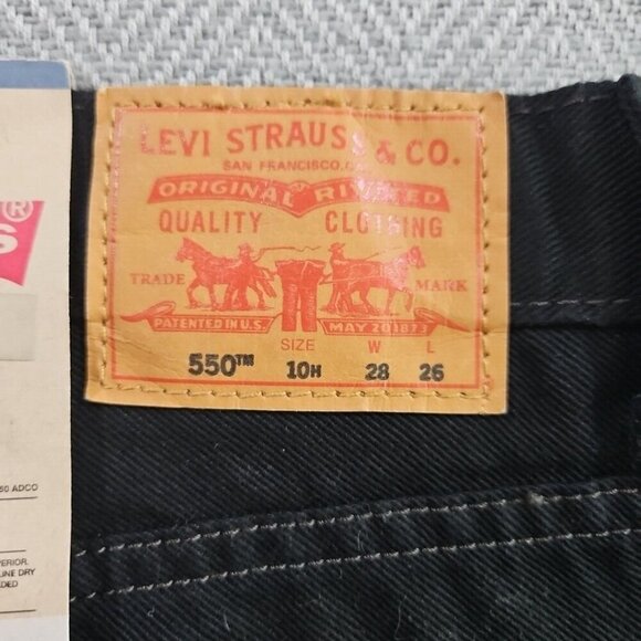 Levi's Jeans 550 Women's 10 Husky Relaxed Fit 28x26 Black Magic NWT - Picture 5 of 16